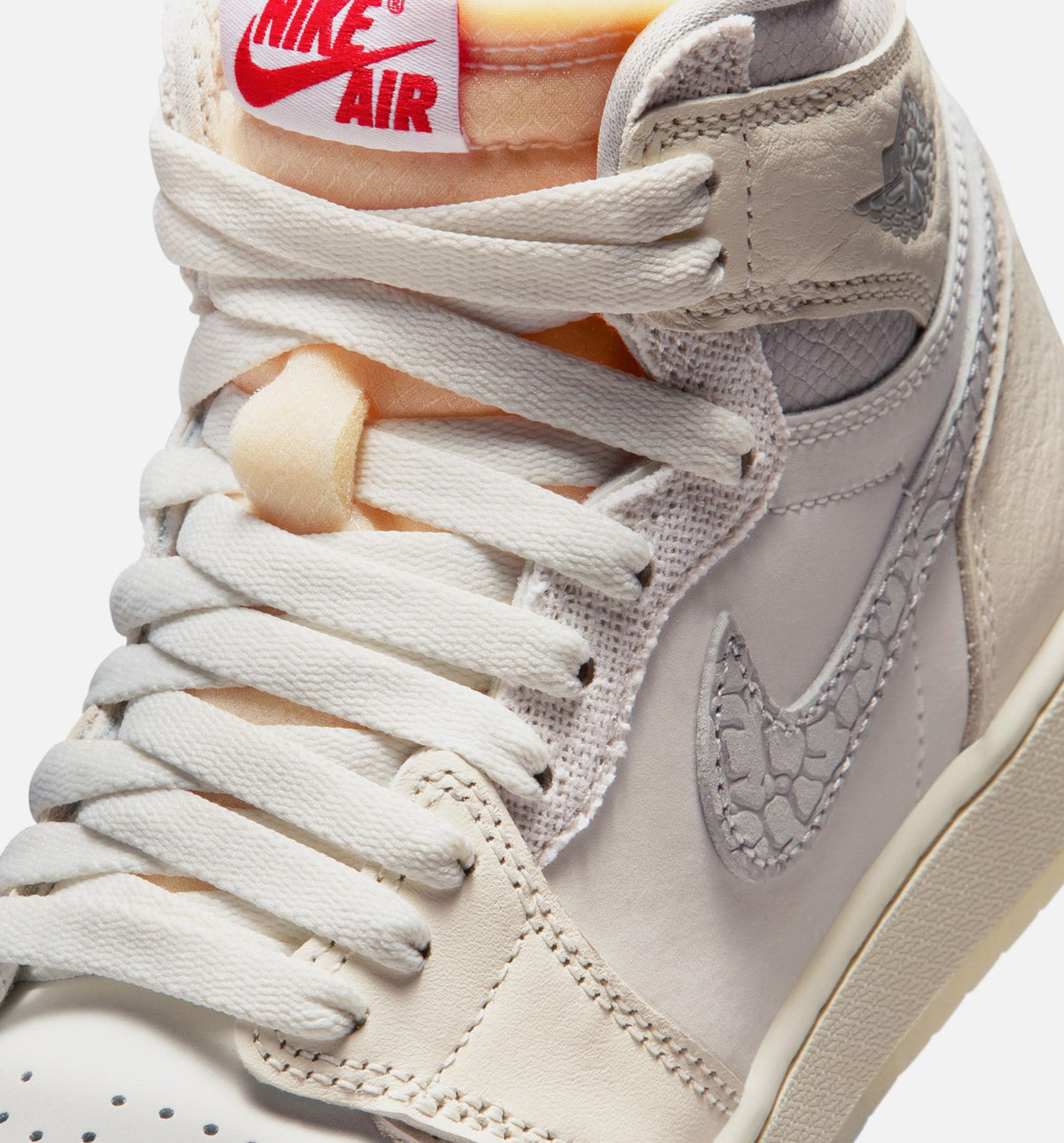 Air Jordan 1 Retro High OG Sail Kids' Shoes - Cream/University Red
