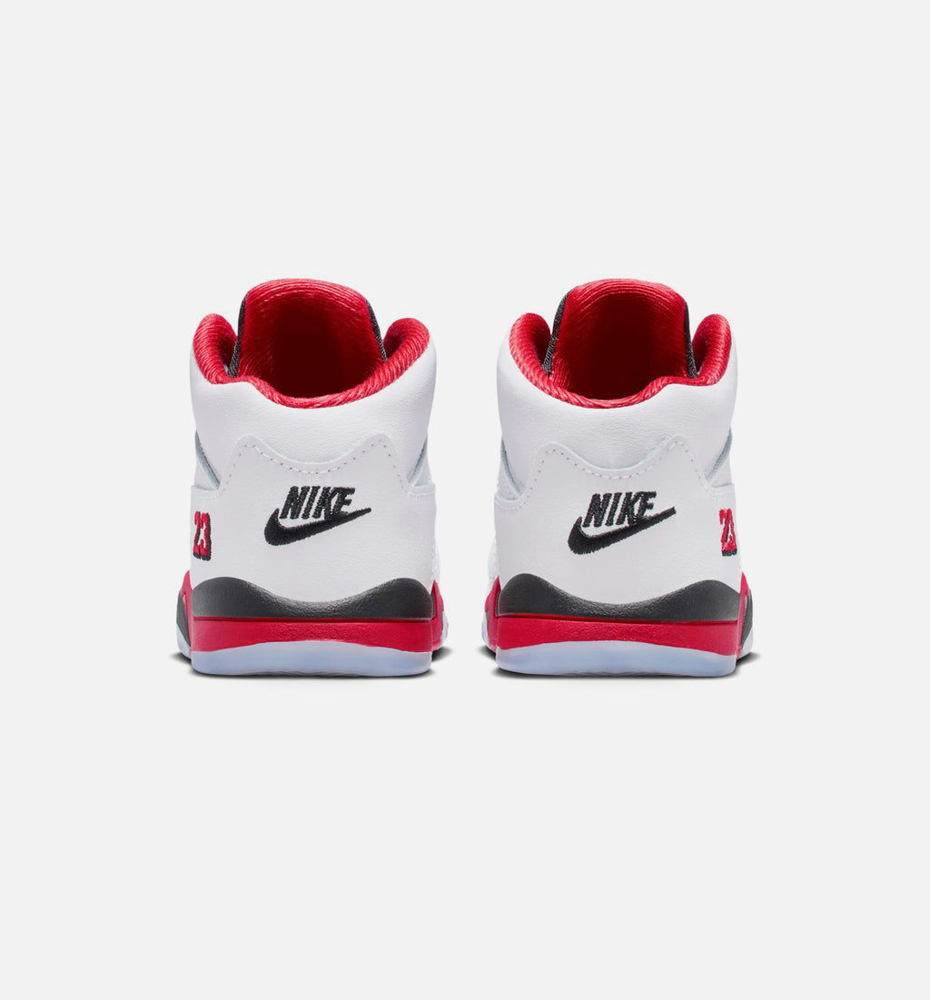 Air Jordan 5 Retro Fire Red Baby & Toddler Shoes - Red/White