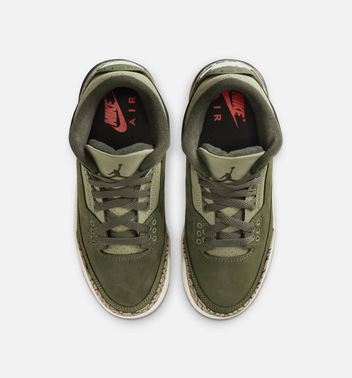 Air Jordan 3 Retro Medium Olive Kids' Shoes - Olive Green/Sail