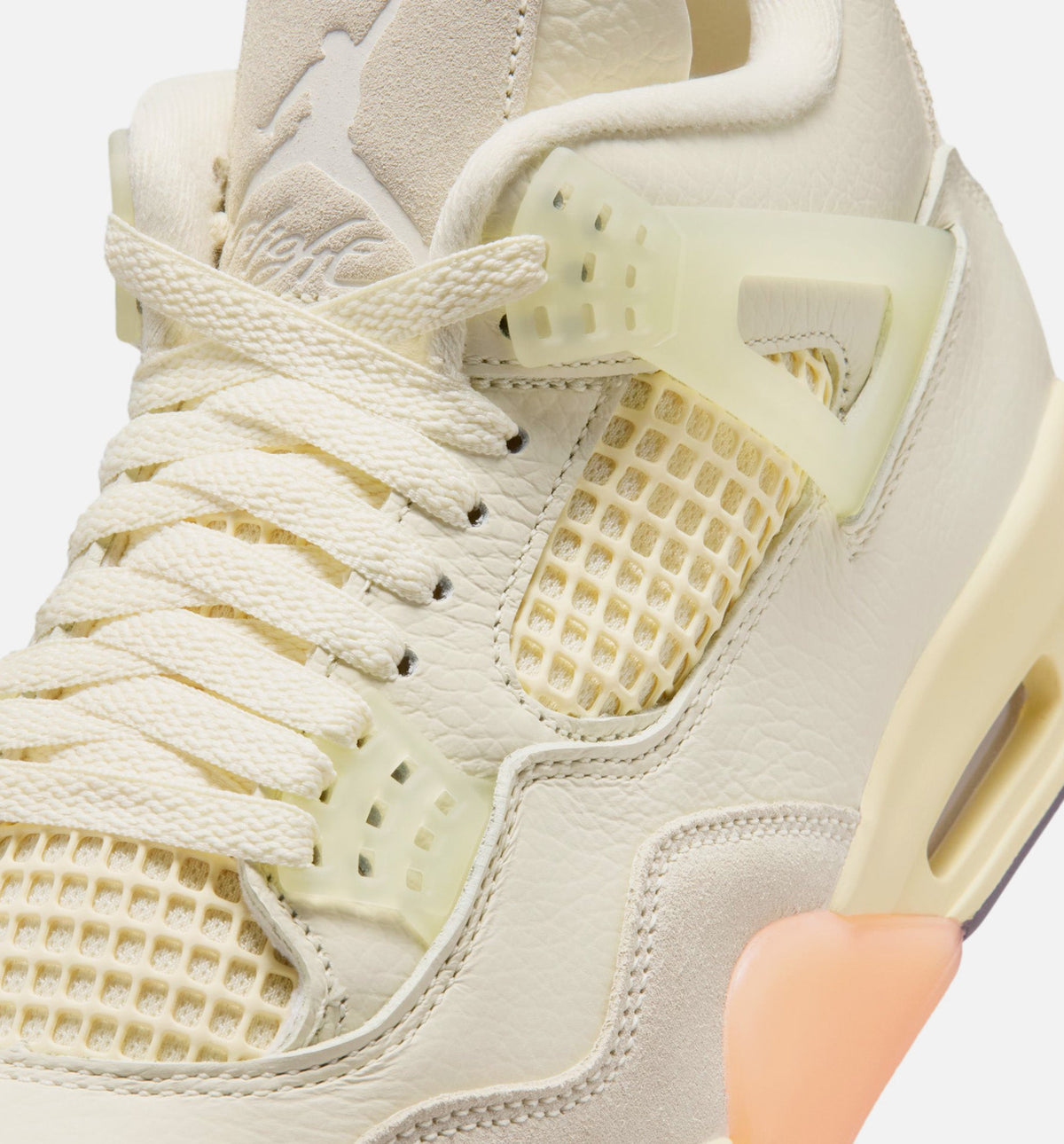 Air Jordan 4 Retro Birds of Paradise Women's Shoes - Cream/Gold/Mango