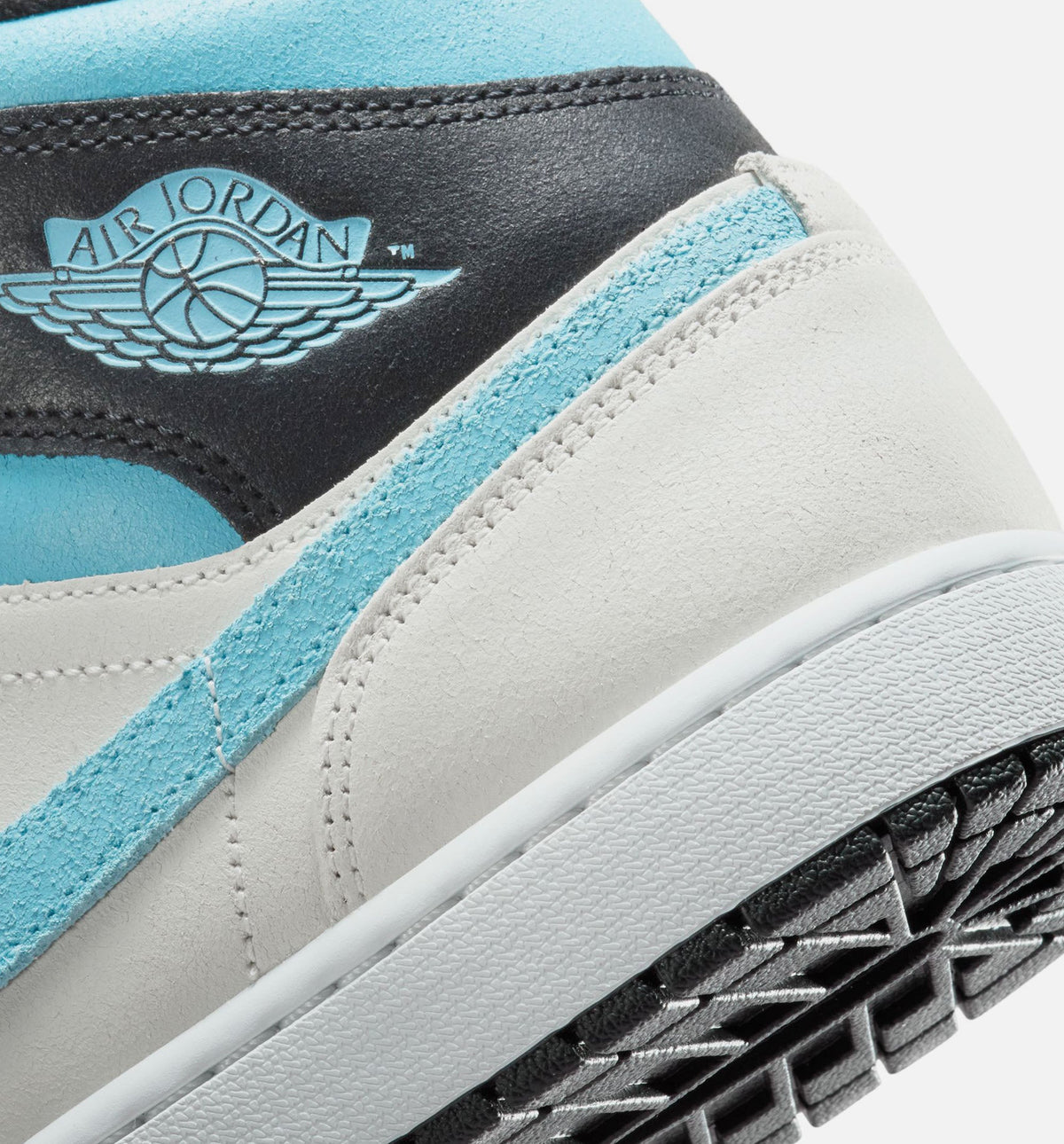 Air Jordan 1 Mid SE Blue Chill Men's Shoes - White/Blue/Black