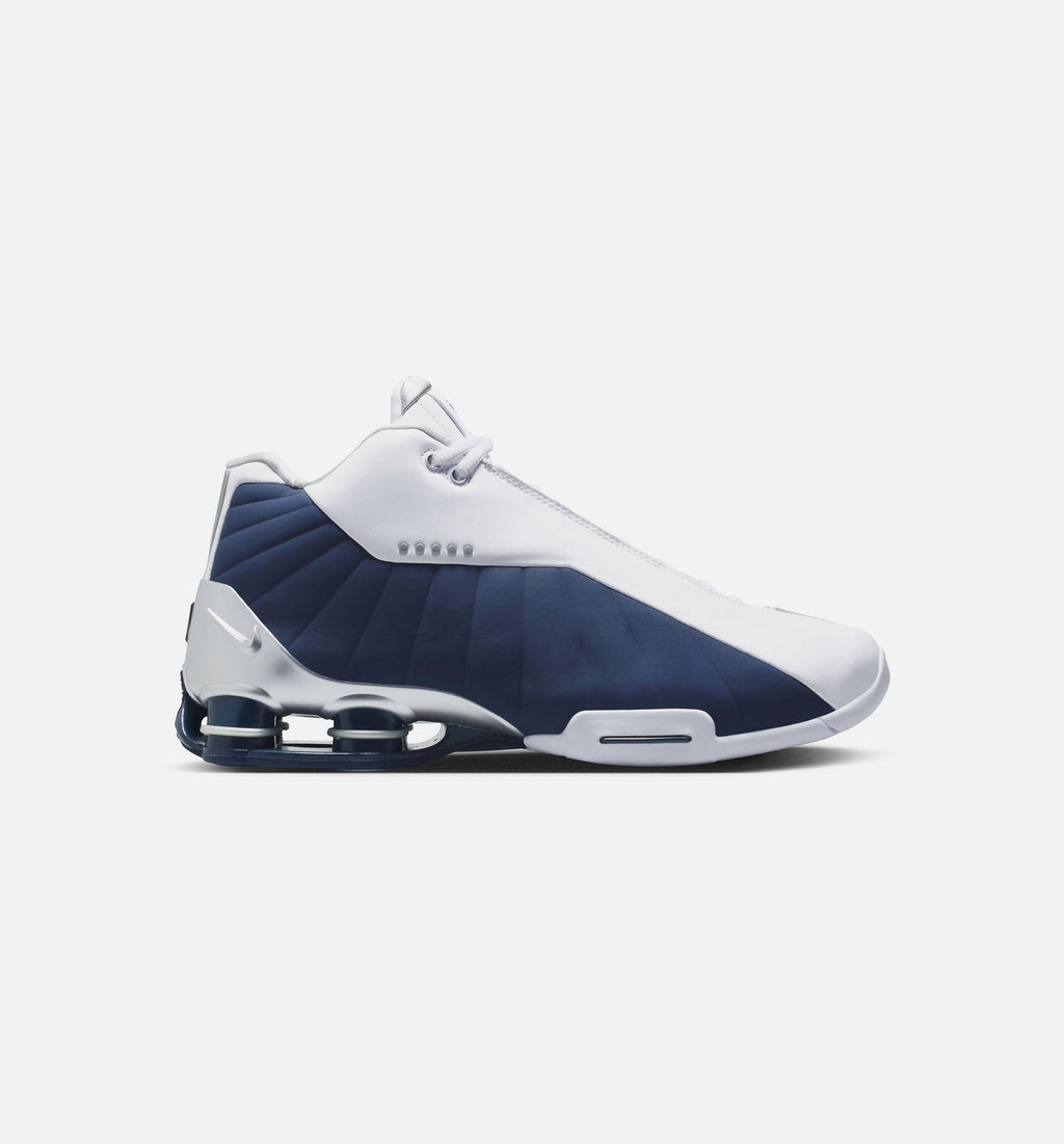 Nike Shox BB4 Olympic Men's Shoes - White/Navy/Silver
