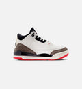 Air Jordan 3 Retro Sail and University Red Preschool Shoes - Sail/Black/Red