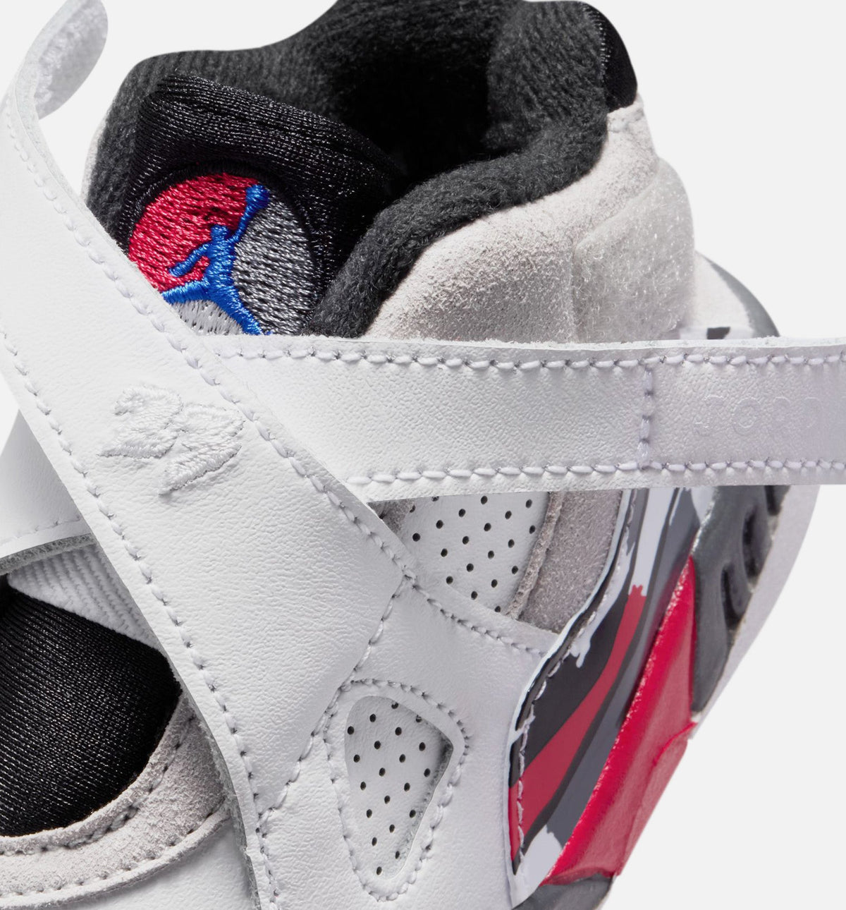Air Jordan 8 Retro White and True Red Baby & Toddler Shoes - White/Red