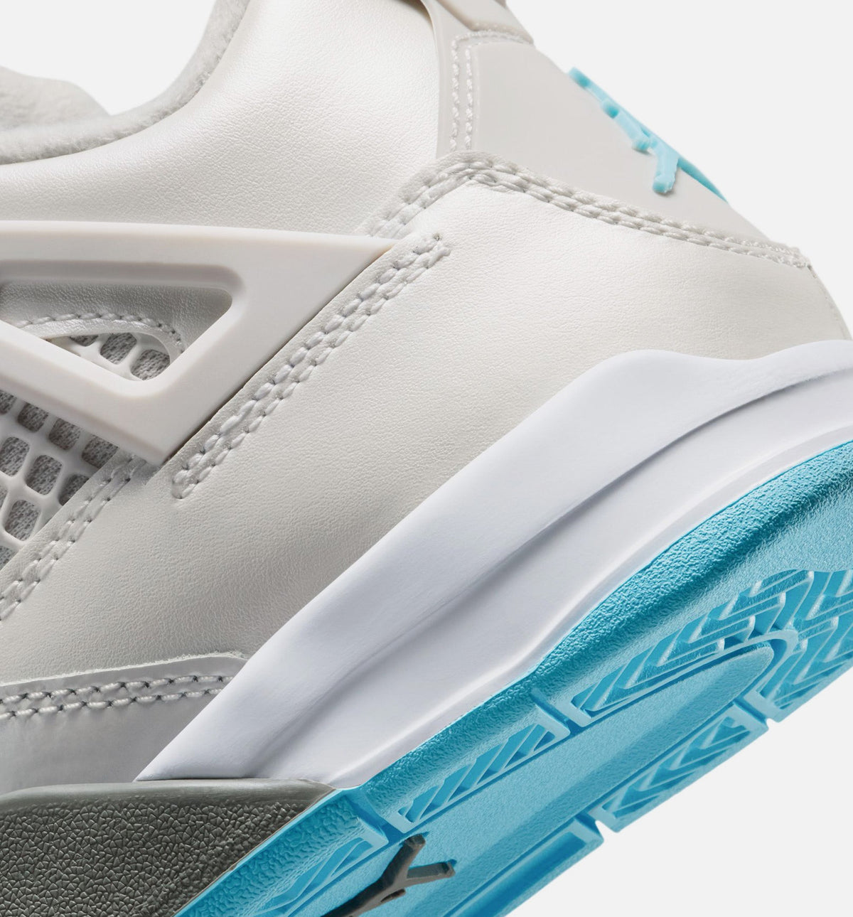 Air Jordan 4 Retro Blue Chill Preschool Shoes - Grey/Ice Blue