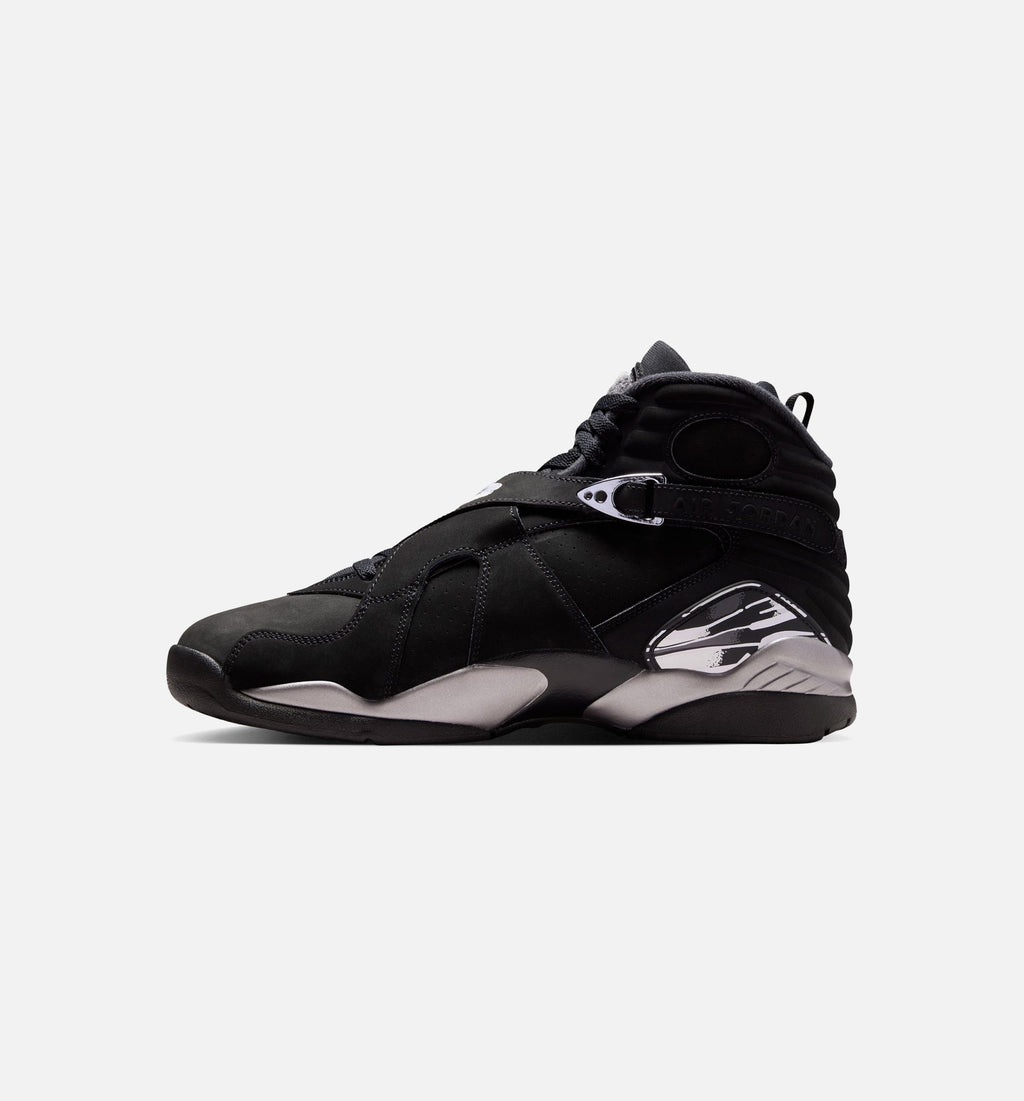 Air Jordan 8 Retro Chrome Men's Shoes - Black/White/Grey