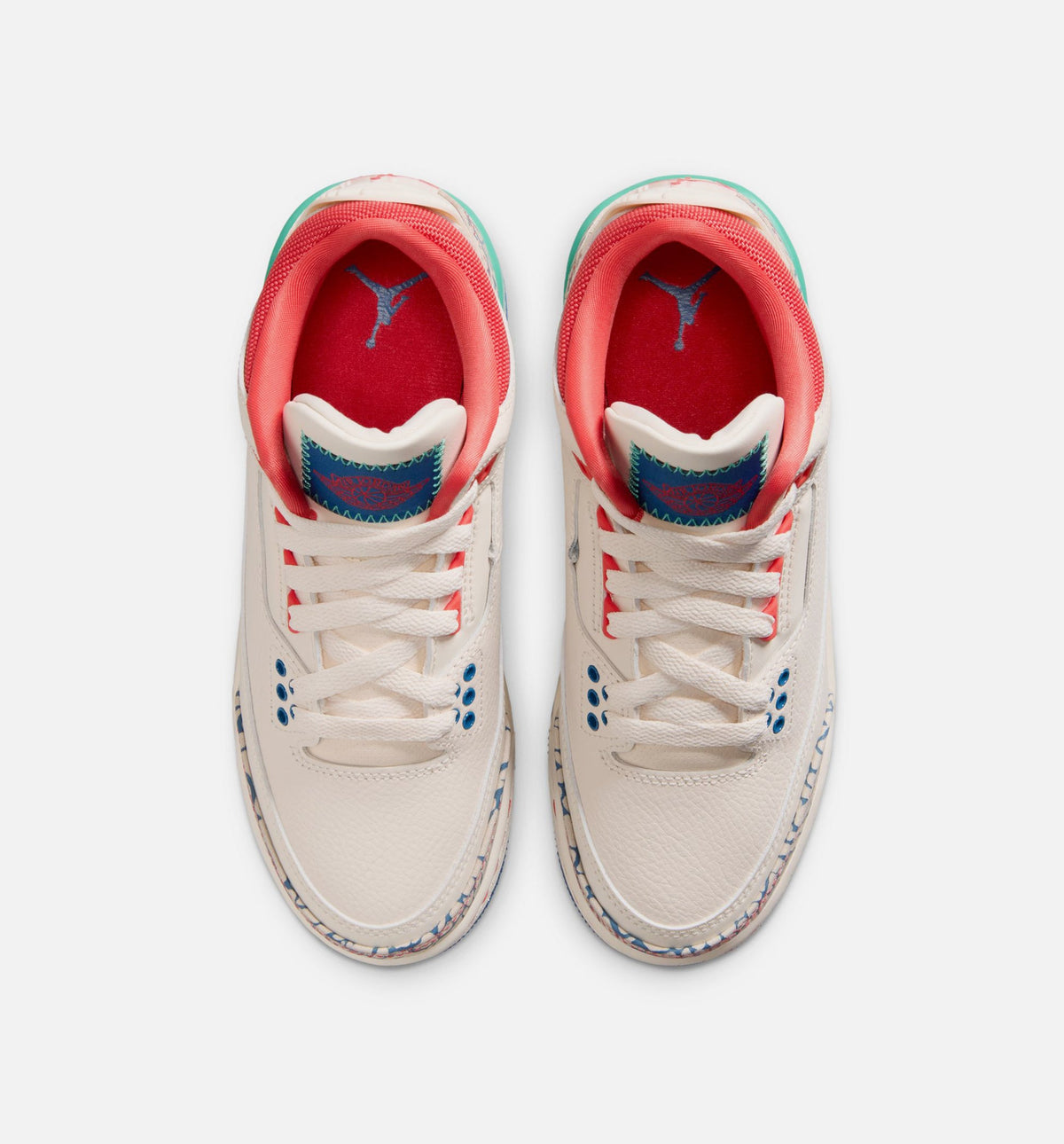Air Jordan 3 Retro Play Your Way Kids' Shoes - Cream/Red/Blue/Green