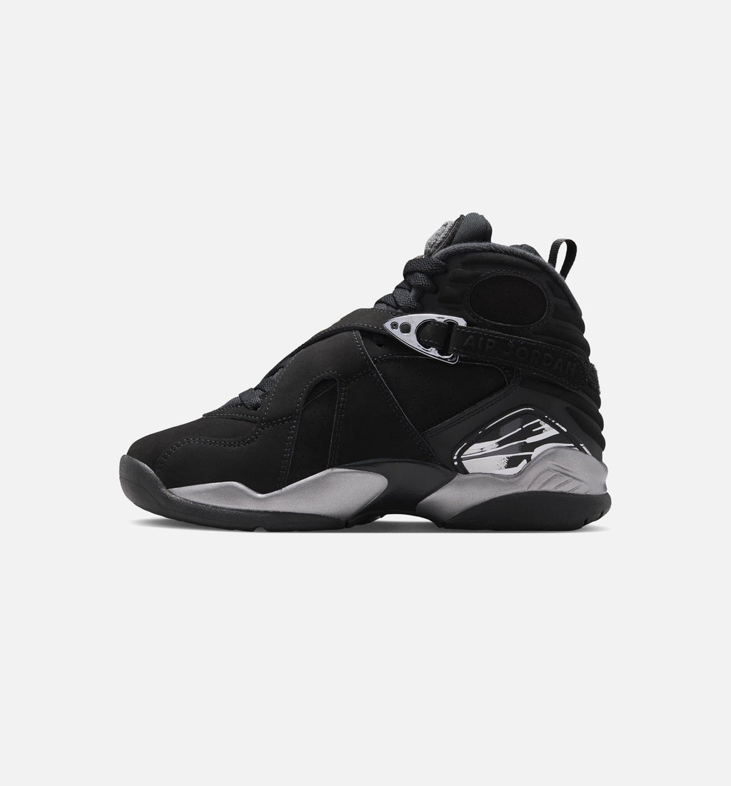 Air Jordan 8 Retro Chrome Kids' Shoes - Black/White/Grey