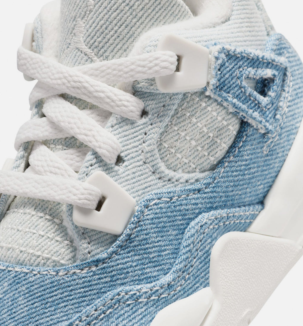 Air Jordan 4 Retro Worn Blue Baby & Toddler Shoes - Cream/Faded Blue