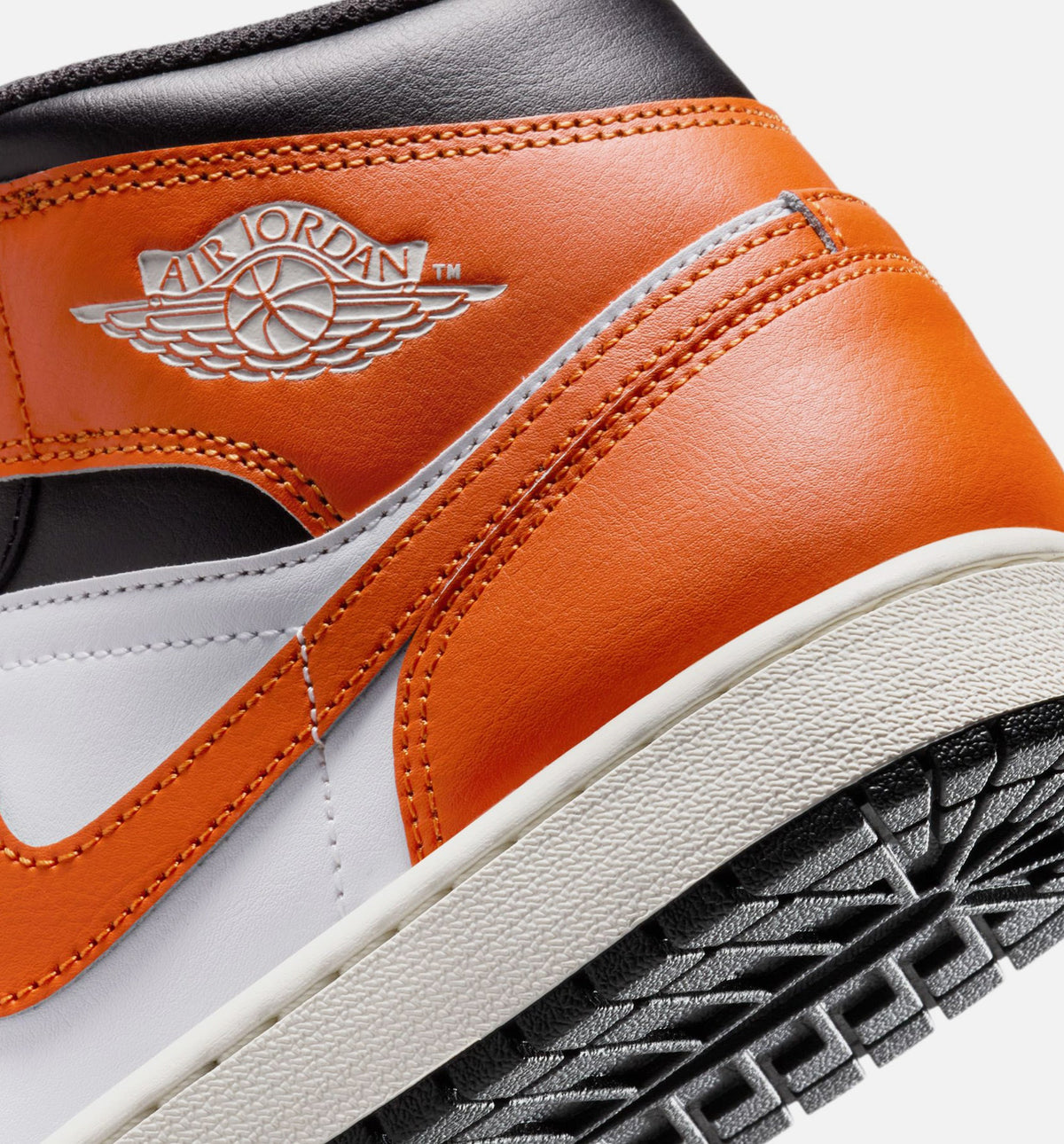 Air Jordan 1 Mid Starfish Men's Shoes - Orange/White/Sail/Black