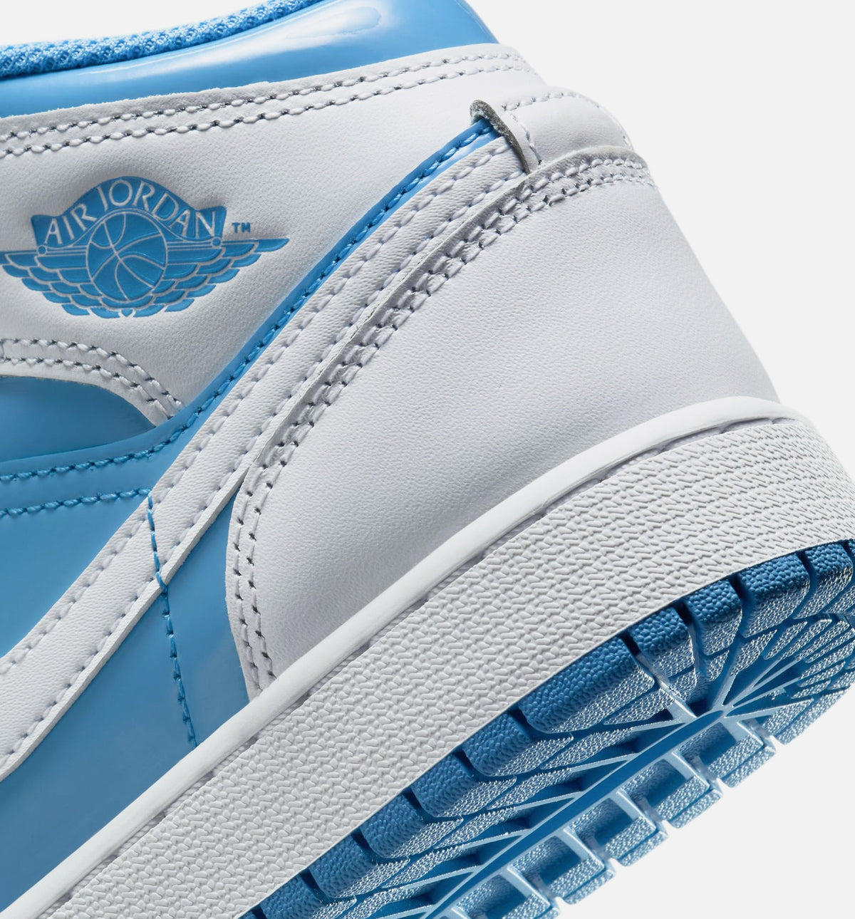 Air Jordan 1 Mid Legend Blue Kids' Shoes - White/Legend Blue