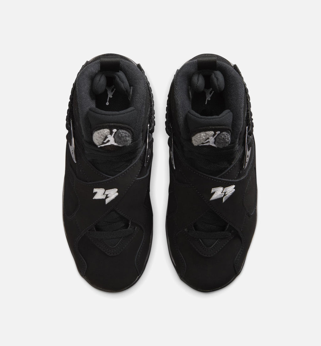 Air Jordan 8 Retro Chrome Kids' Shoes - Black/White/Grey