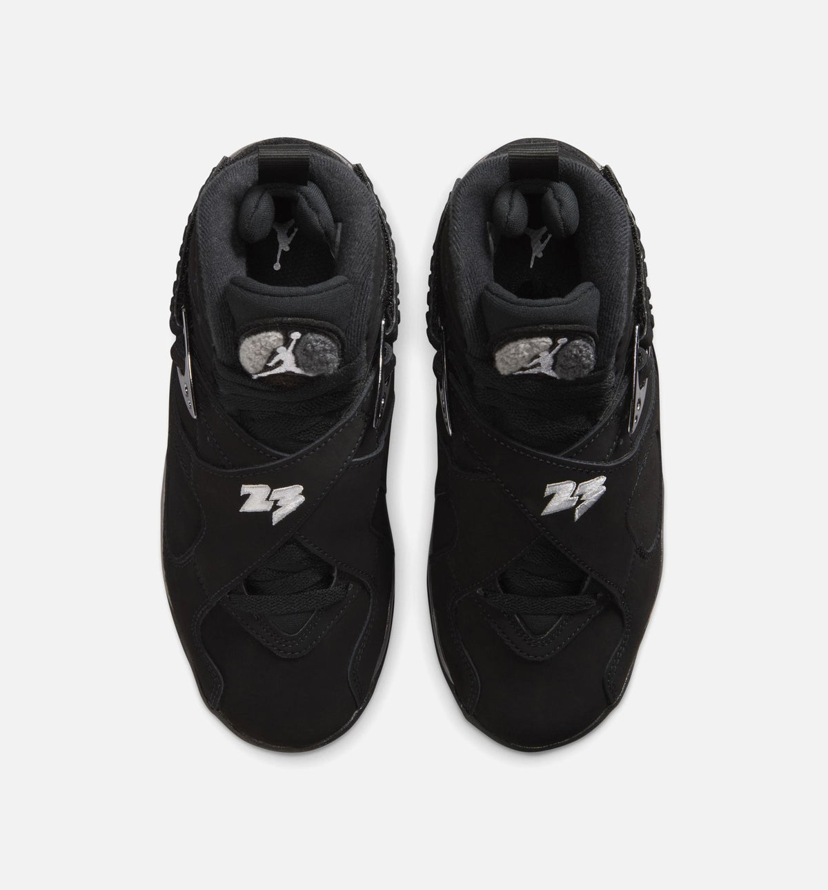 Air Jordan 8 Retro Chrome Kids' Shoes - Black/White/Grey