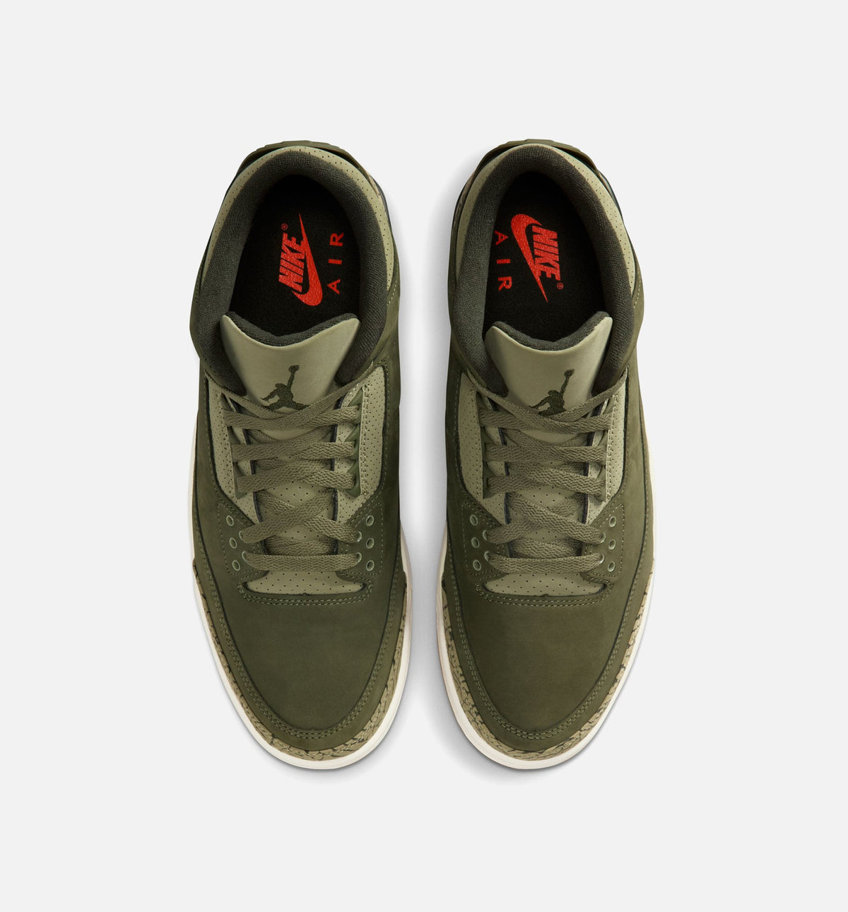 Air Jordan 3 Retro Medium Olive Men's Shoes - Olive Green/Sail/Crimson