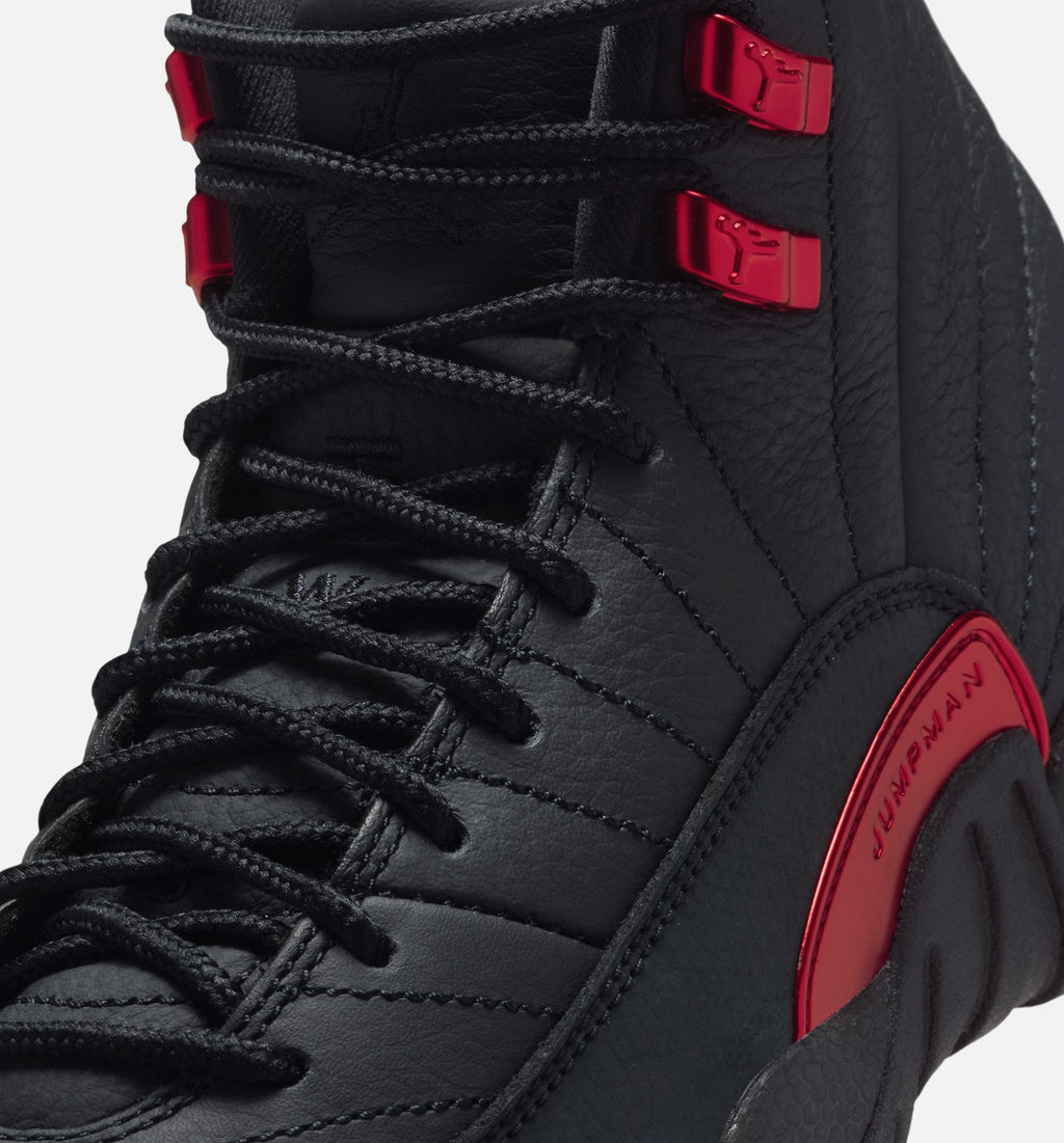 Air Jordan 12 Retro Bloodline Kids' Shoes - Black/Red