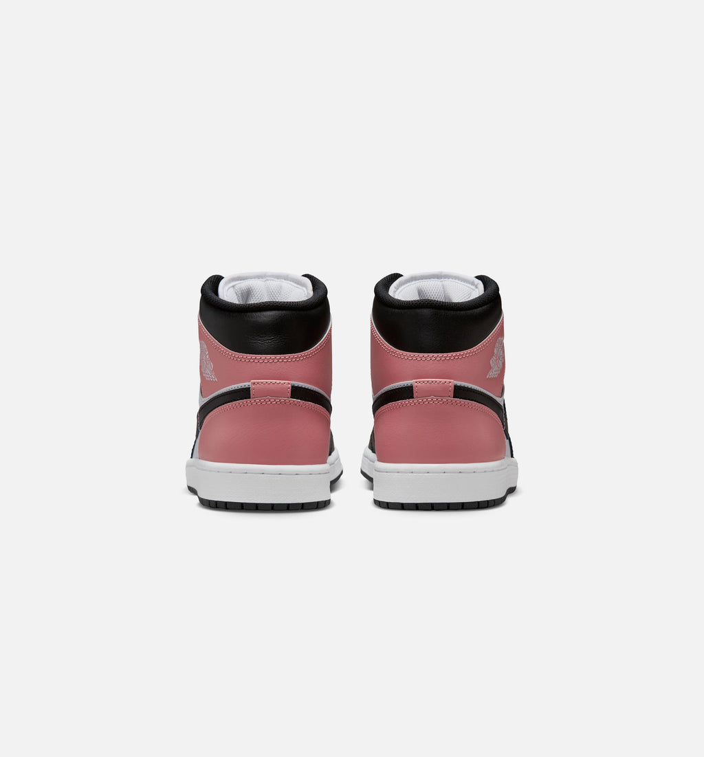 Air Jordan 1 Mid Rust Pink Men's Shoes - White/Rust Pink/Black