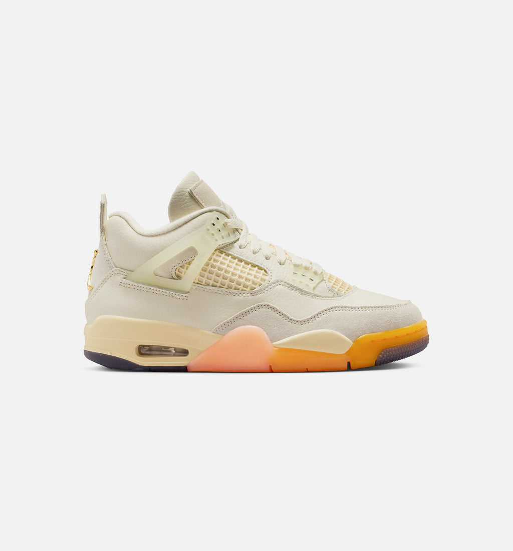 Air Jordan 4 Retro Birds of Paradise Women's Shoes - Cream/Gold/Mango