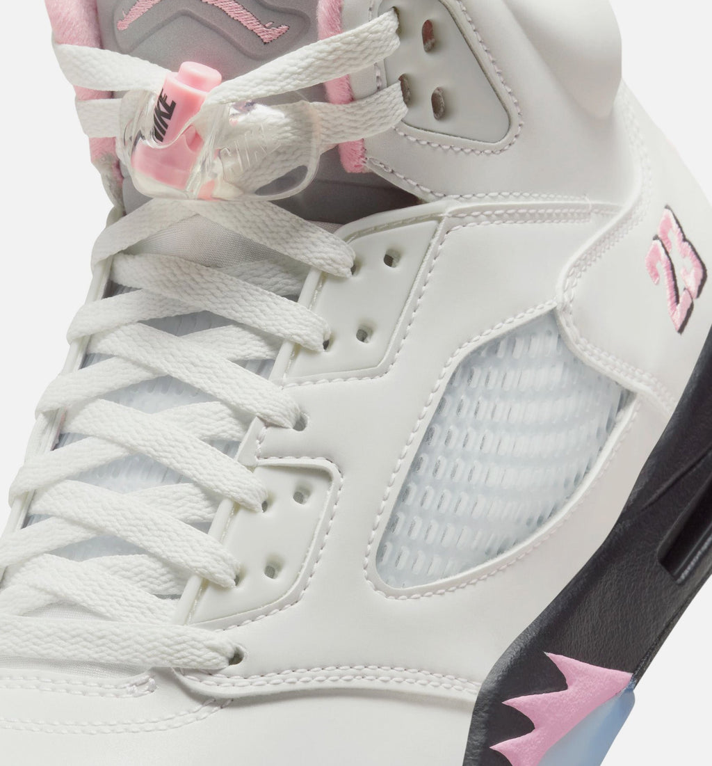 Air Jordan 5 Retro Medium Soft Pink Men's Shoes - White/Pink/Black