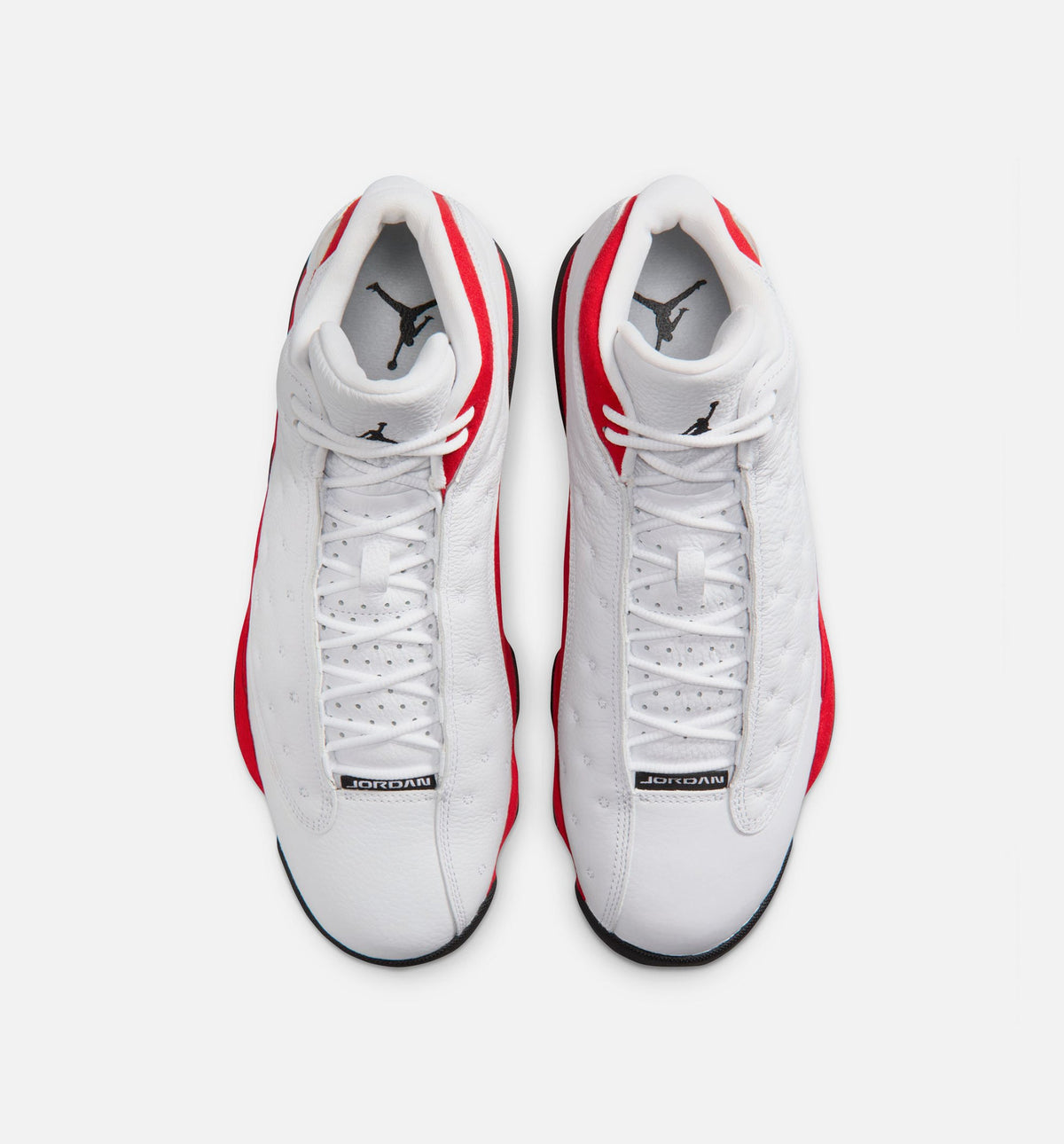Air Jordan 13 Retro White and University Red Men's Shoes - White/Black/Red