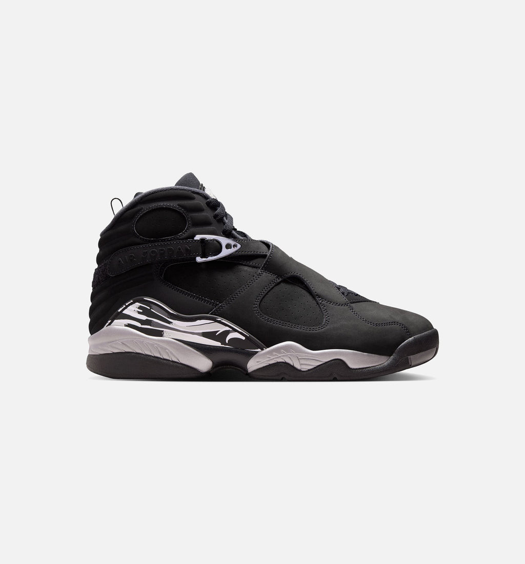 Air Jordan 8 Retro Chrome Men's Shoes - Black/White/Grey